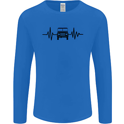 4X4 Heart Beat Pulse OFF ROAD viabilità Da Uomo Manica Lunga T-shirt 2