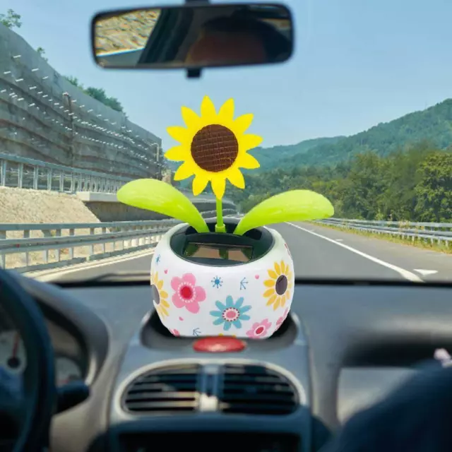 fr Solar Powered Automatic Swinging Sunflower Funny Fashion Dancing Flower Toy C