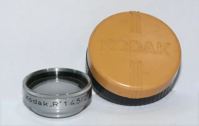 Kodak "R" 1:4.5 /27mm LENTE DE FILTRO Cámara Vinage ¿Cámara de 8mm?