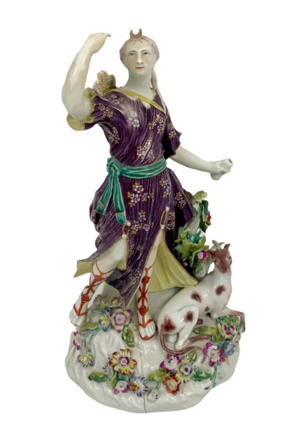 Early Derby, Patch period, Diana figurine, William Duesbury & Co ca. 1765