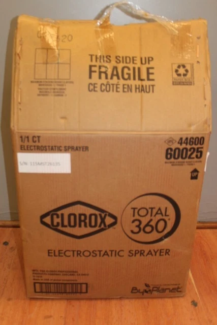 New Commercial Clorox Total 360 Electrostatic Sprayer 60025 System. New Commercial Clorox Total 360 Electrostatic Sprayer 60025 System.