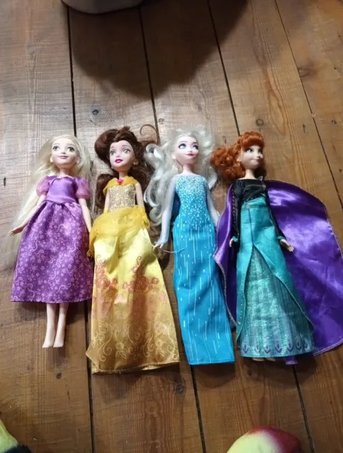 Disney Doll Bundle, Repunzel, Belle, Anna And Elsa