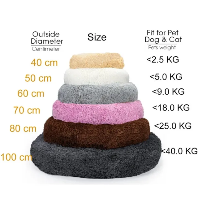 Donut Cat Bed Round Plush Pet Bed for Cats Dogs Pet Deep Sleeping Nest Soft Warm