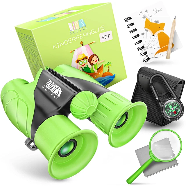 Infantil Suministro De Prismáticos para Niños 8x21 con Lupa & Brújula & Funda −