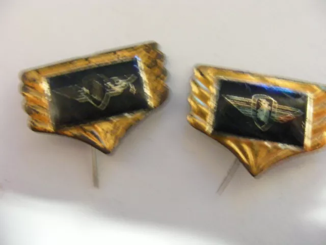 Lot of 2 ZUNDAPP  motorcycle: very old  pin badges,1950s,tinplate/tinlitho..