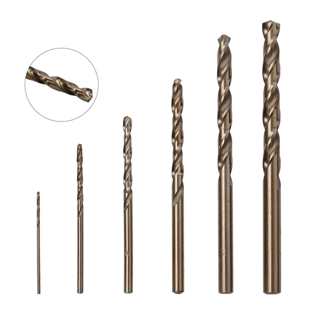 6pcs Ars M35 Cobalt Drill-Bit 1/2/3/4 / 5/6mm for Métal Acier Inoxydable
