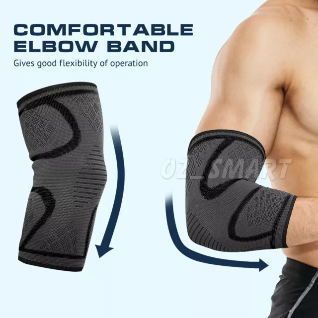 1x Tennis Elbow Brace Strap Protector Support Wrap Golf Arm Elastic Sleeve Sport