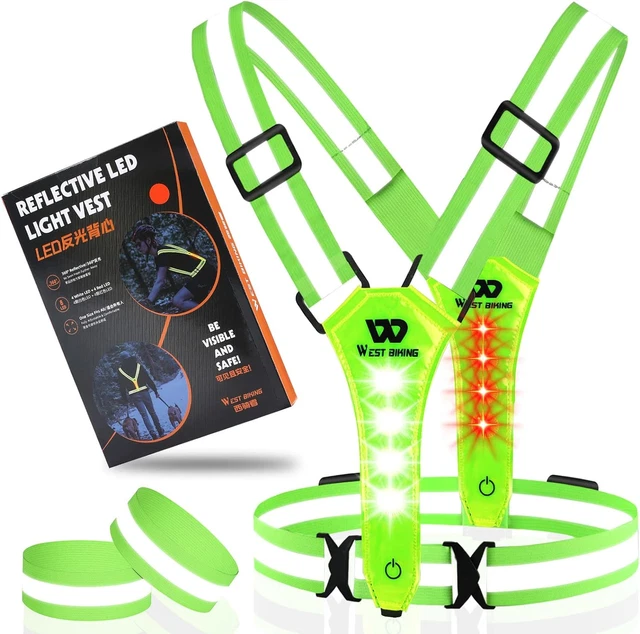 HENMI LED Warnweste Mit Handytasche - USB Aufladbar Reflektorweste