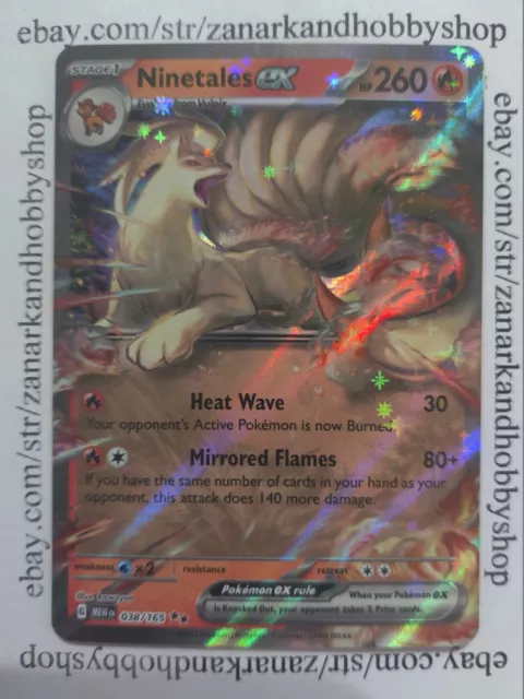 Pokemon Ninetales ex 038/165 Pokemon 151 ENGLISH NM