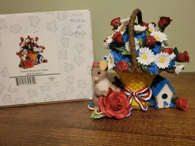 Charming Tails Mice Figurine "You're Sweet As A Rose"