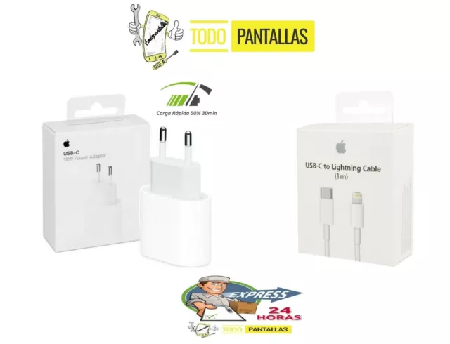 Cargador ORIGINAL APPLE USB-C, 20W cable , iPhone 8, X, XS, Xs max, 11, 12 Pro