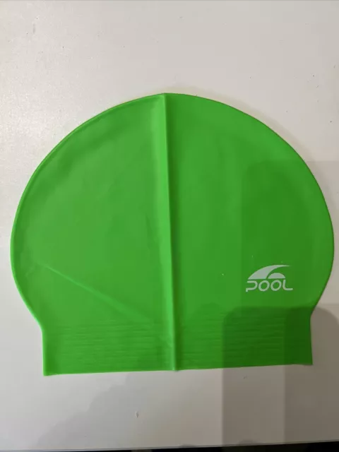 KIDS/ADULT LATEX SWIMMING CAPS Super soft Latex Hat by Pool - GREEN