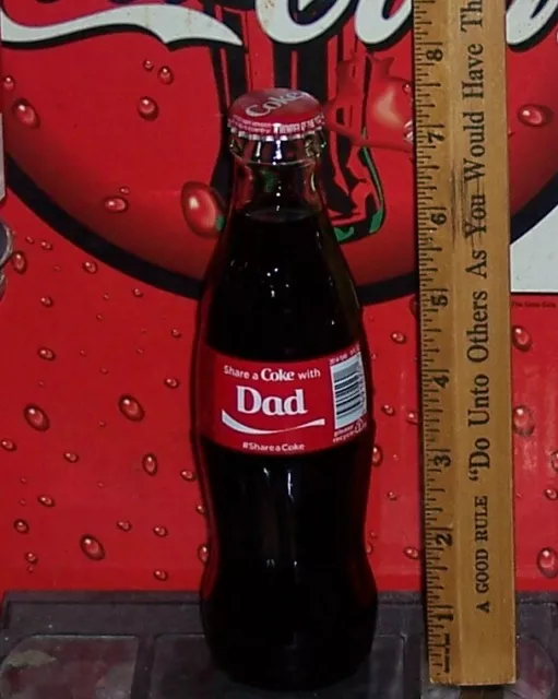 2015 Coca - Cola  Share A Coke With Your Dad 8 Oz Glass Coca Cola Bottle