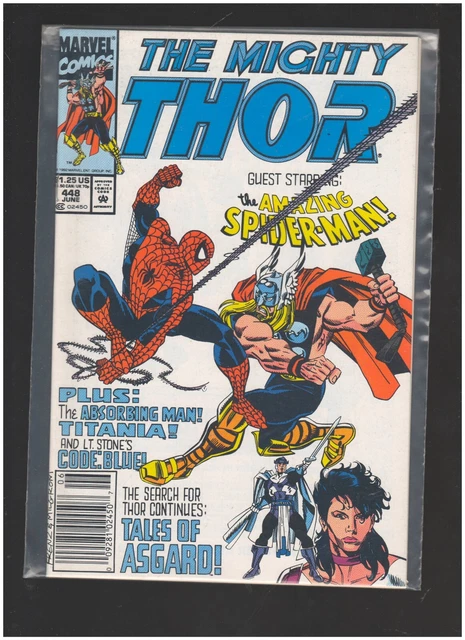 The Mighty Thor #448 w/Spider-Man Vol. 1 Marvel Comics 1992