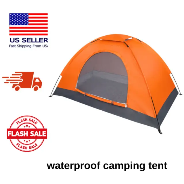 Camping Dome Tent 1-Person Waterproof and Automatic Pop Up Quick Shelter Outdoor