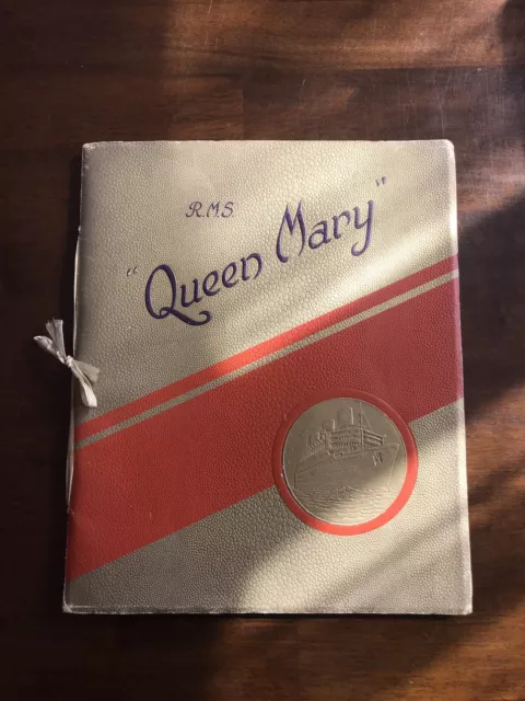 RMS Queen Mary White Star Line Cunard 1934 Launch Vintage Brochure Rare Ship VGC