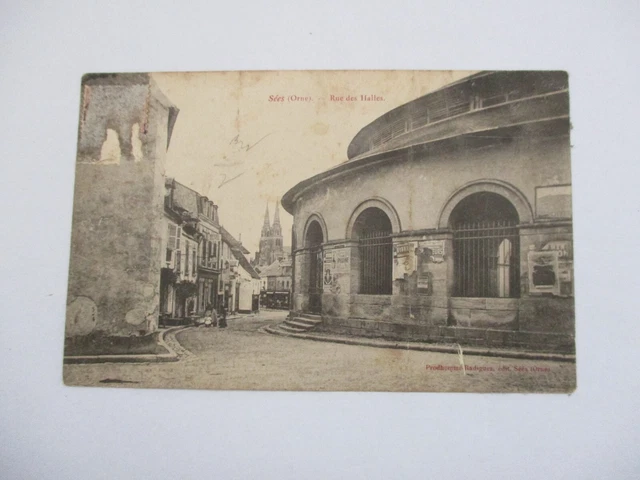 Cpa Orne 61 Sees Rue Des Halles
