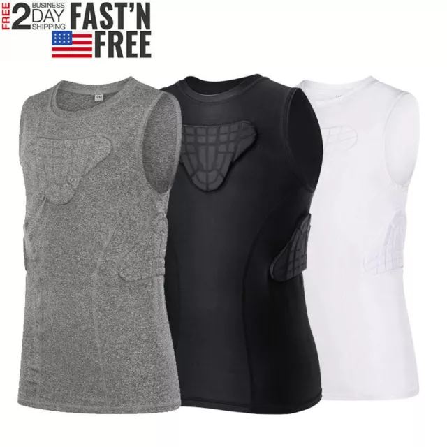TUOY Youth Kid's Padded Compression Shirt Under Vest Rib Chest Protector