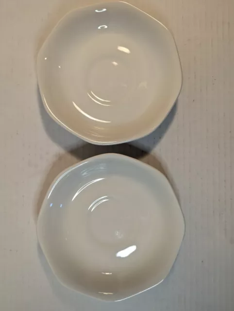 Vintage Adams Real English Ironstone Set Of 2 Plates Cream White England Est1657