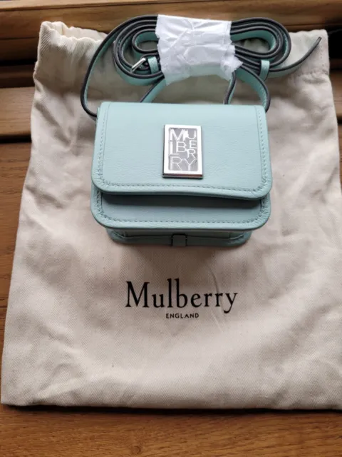 Mulberry Micro Sadie Square Silky Calf Acrylic Green Bag New With Tags