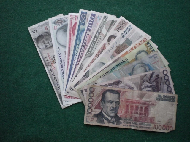 13 Bank notes 5,10,20,50,100,500,1000,2000,5000,10000,20000,50000 & 100000 Pesos