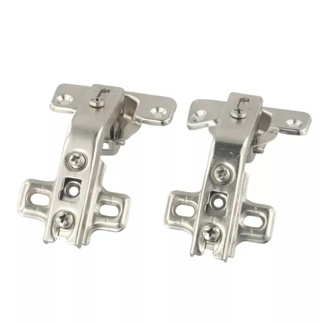 Set of 2 Corner Kitchen Cabinet Door Hinges for Closet TV Cabinet Nickel plated