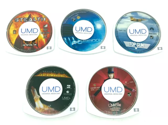 Lot Of 5 Films UMD Video for Console Sony Psp - Without Box Ntsc-J