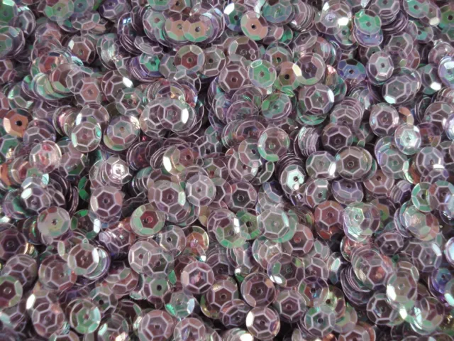 Sequins Cup 6mm Mauve Taupe Transparent AB 100g Bulk Pack Sewing FREE POSTAGE