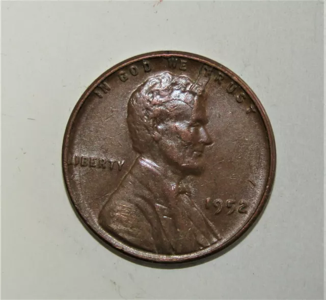 1952 LINCOLN Wheat Cent Major Die Cracks ERROR Horned Head Major Variety