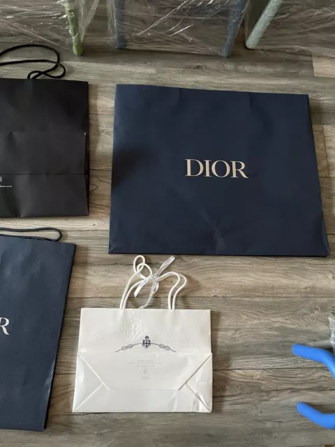 Luxury brands paper shopping bags Chanel LV Dior Cartier Burberr