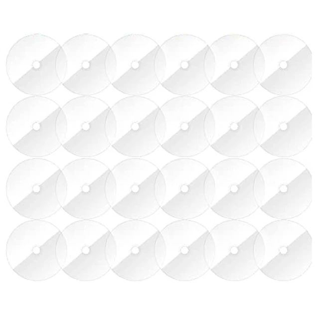 55 Pcs CD Wall Decor Transparent Round Circle Disc for DIY Crafts Ornament Z7J4