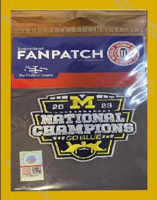 1000 WIN PATC Michigan Wolverines 2023 National Championship Patch Team