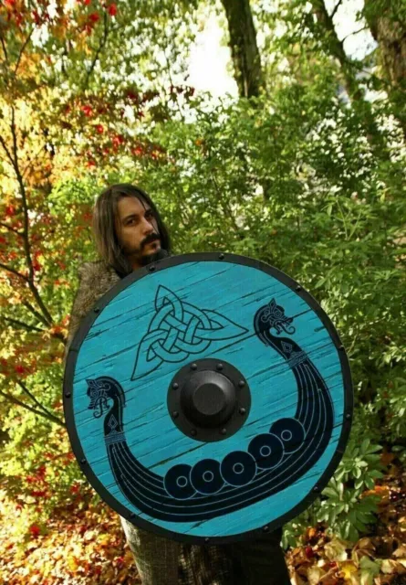 New item Vikings Wood Shield Cosplay Lacerta Ragnar Odin Knight new designee,,