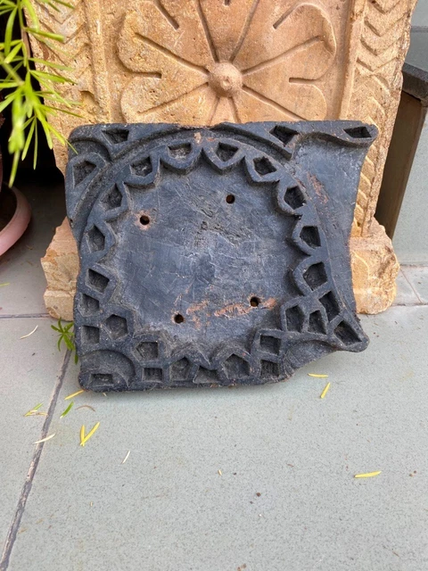 Antique Old Handcrafted Wooden Indian Textile Rajasthan Printing Block Stamp
