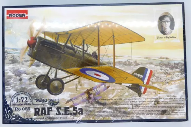 Model Kit Roden 1:72 RAF SE 5a WWI Aircraft British James McCudden Biplane