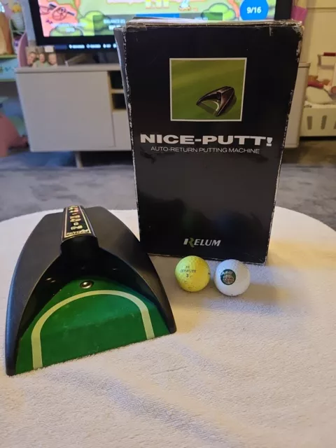 Relum Nice-Putt Auto Ball Return. Boxed Indoor Golf Putting  Vintage Fully Works