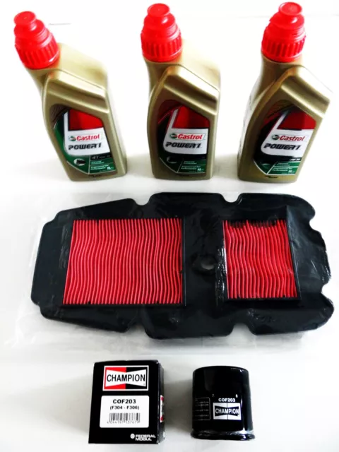 TAGLIANDO OLIO CASTROL POWER 1 10W-40 + FILTRI per HONDA XL 650 V Transalp 2001