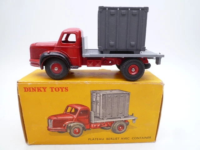 ミニカー DINKY No.34 B BERLIET GAK Dinky 34B, Berliet Flat Truck and Container - Free Price
