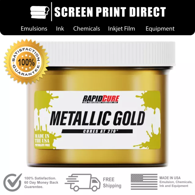 Ecotex® Metallic Gold - Premium Plastisol Ink for Screen Printing - Pint