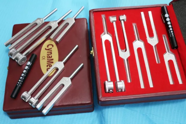 6 Tuning Fork Set Medical Surgical Chiropractic Physical Diagnostic Instruments