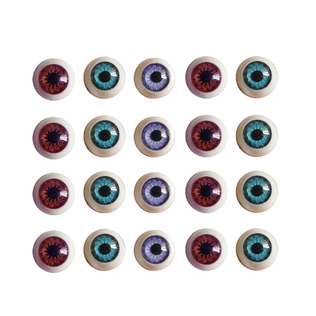 100PCS Flatback Bead Round Fake Eyes Diy Fake Eyes Realistic Doll Eyes
