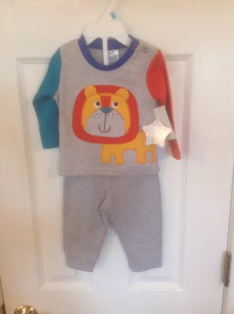 Nwt 2 Pc Nursery Rhyme Pajamas Sz 6 Months Lion On Front Cute