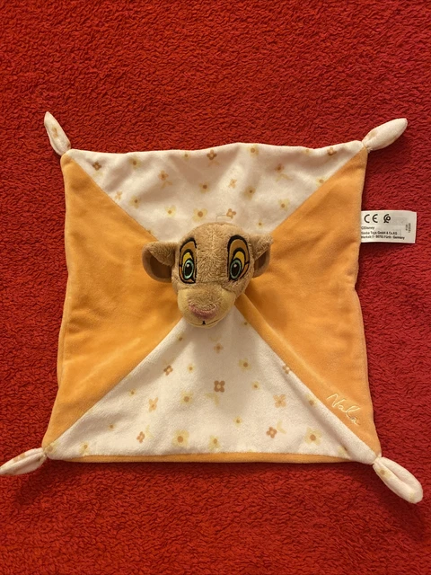 Doudou Plat Lionne Nala Le Roi Lion Orange Blanc SIMBA TOYS DISNEY 100 % NEUF