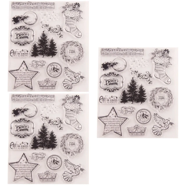 3 stücke klar stempel transparent dichtstempel für diy scrapbooking handwerk