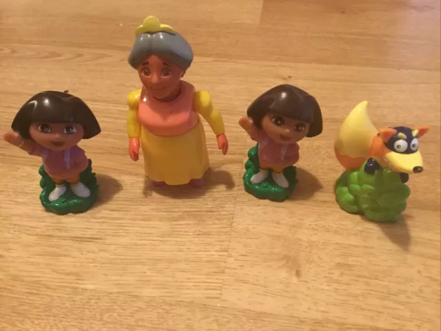 Dora the Explorer, grandma, Swiper plastic figures, cake toppers
