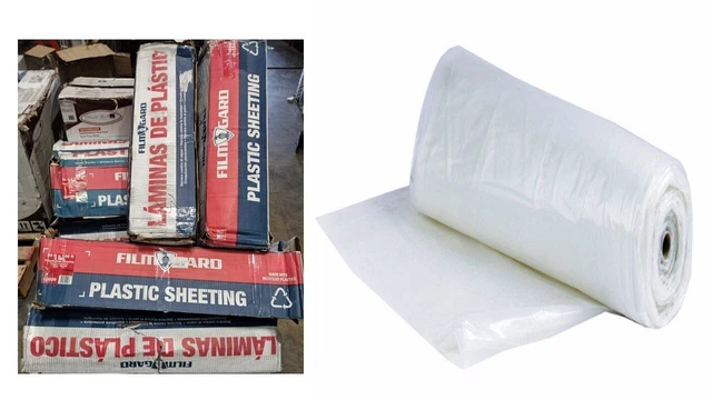 Film-Gard 626073 Plastic Sheeting 6 mil X 20 ft W X 100 ft L, Polyethylene Clear
