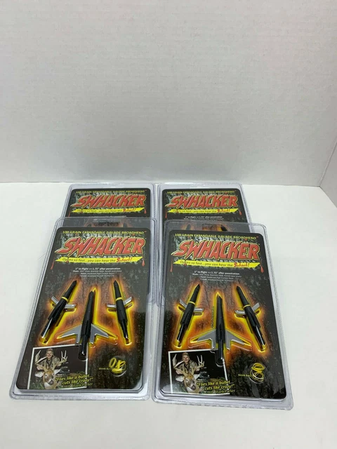 Swhacker 100 Grain Expandable Broadheads | 2-Blade, 1.75" Cut | 3-Pack