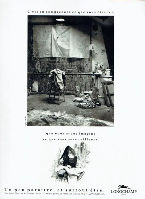 publicité Advertising  0123 1989  Longchamp  boutique  maroquinerie