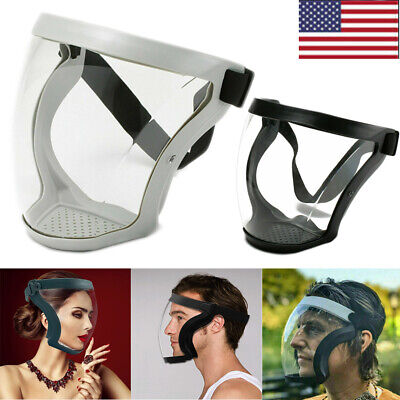 Pair Anti-fog Full Face Shield Transparent Safety Super Protective Head Cover US