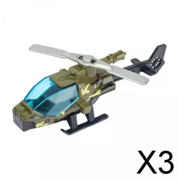 3X Diecast Alloy Helicopter Ornament for Kids Adults Birthday Gift Airplane